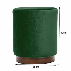 Nordlys Poufs Pouf En Velours Vert Et Base En Bois 10 Nordlys Poufs Pouf En Velours Vert Et Base En Bois -Chaise Soldes Magasin pouf en velours vert et base en bois 4