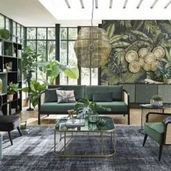 Maisons Du Monde Assises Pouf En Velours Vert Et Métal Doré -Chaise Soldes Magasin pouf en velours vert et metal dore 1000 0 16 203745 3