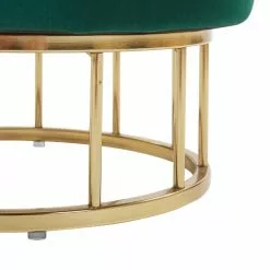 Beliani Poufs Pouf En Velours Vert Foncé Avec Rangement -Chaise Soldes Magasin pouf en velours vert fonce avec rangement 4