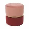 Drawer Poufs Pouf En Velours Vieux Rose Et Bordeaux