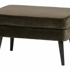 Woood Poufs Pouf Et Repose-pieds En Velours Vert Chaud -Chaise Soldes Magasin pouf et repose pieds en velours vert chaud 2