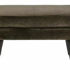 Woood Poufs Pouf Et Repose-pieds En Velours Vert Chaud