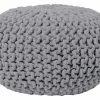 Beliani Poufs Pouf Gris Foncé 40 X 25 Cm