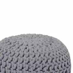 Beliani Poufs Pouf Gris Foncé 40 X 25 Cm -Chaise Soldes Magasin pouf gris fonce 40 x 25 cm 2