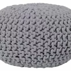 Beliani Poufs Pouf Gris Foncé 40 X 25 Cm