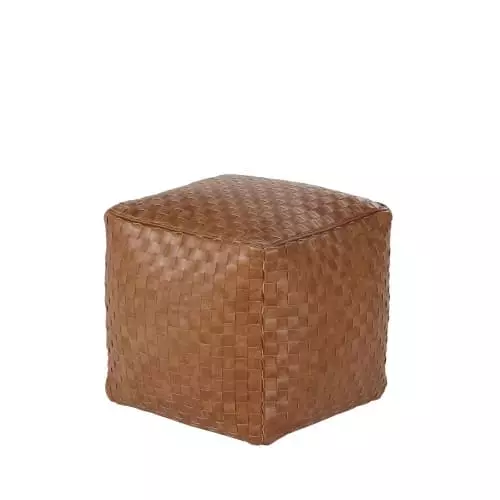 Maisons Du Monde Poufs Pouf Imitation Cuir Marron 1 Maisons Du Monde Poufs Pouf Imitation Cuir Marron