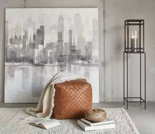 Maisons Du Monde Poufs Pouf Imitation Cuir Marron 5 Maisons Du Monde Poufs Pouf Imitation Cuir Marron – Image 5