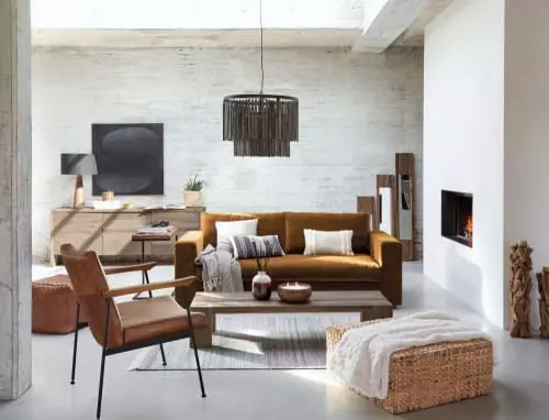 Maisons Du Monde Poufs Pouf Imitation Cuir Marron 4 Maisons Du Monde Poufs Pouf Imitation Cuir Marron – Image 4