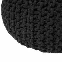 Beliani Poufs Pouf Noir 40 X 25 Cm 9 Beliani Poufs Pouf Noir 40 X 25 Cm -Chaise Soldes Magasin pouf noir 40 x 25 cm 3