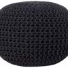 Beliani Poufs Pouf Noir 50 X 35 Cm