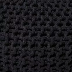 Beliani Poufs Pouf Noir 50 X 35 Cm -Chaise Soldes Magasin pouf noir 50 x 35 cm 4