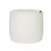 MX HOME Poufs Pouf Ottoman En Bouclette Blanc Crème