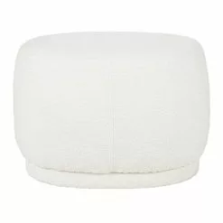 Maisons Du Monde Poufs Pouf Ovale En Bouclettes Blanches Et Pin