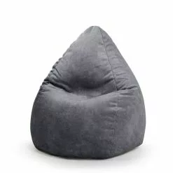 Sitting Point Poufs Pouf Poire Aspect Cuir Vielli Gris 70x110