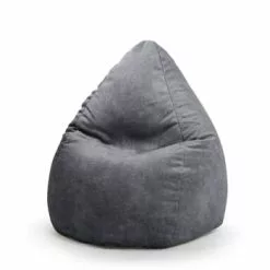 Sitting Point Poufs Pouf Poire Aspect Cuir Vielli Gris 70x110 -Chaise Soldes Magasin pouf poire aspect cuir vielli gris 70x110 4