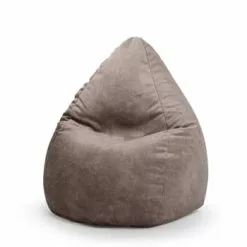 Sitting Point Poufs Pouf Poire Aspect Cuir Vielli Gris 70x110 -Chaise Soldes Magasin pouf poire aspect cuir vielli taupe 70x110 1