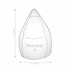 Sitting Point Poufs Pouf Poire D'intérieur Velours Grosse Cote Gris Clair 70x110cm -Chaise Soldes Magasin pouf poire d interieur velours grosse cote gris clair 70x110cm 2