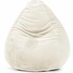 Sitting Point Poufs Pouf Poire XL D'intérieur Fourrure Douce Moutarde 70x110cm -Chaise Soldes Magasin pouf poire xl d interieur fourrure douce beige 70x110cm 3