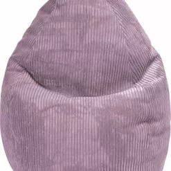 Sitting Point Poufs Pouf Poire XL D'intérieur Velours Grosse Cote Mauve 70x110cm
