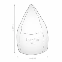 Sitting Point Poufs Pouf Poire XXL D'intérieur Bleu Foncé 80x130cm -Chaise Soldes Magasin pouf poire xxl d interieur bleu fonce 80x130cm 3