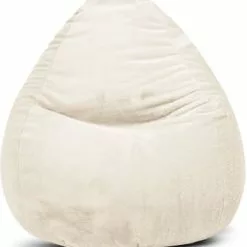 Sitting Point Poufs Pouf Poire XXL D'intérieur Fourrure Douce Bleu 80x130cm -Chaise Soldes Magasin pouf poire xxl d interieur fourrure douce beige 80x130cm