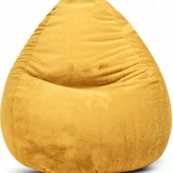 Sitting Point Poufs Pouf Poire XXL D'intérieur Fourrure Douce Bleu 80x130cm -Chaise Soldes Magasin pouf poire xxl d interieur fourrure douce moutarde 80x130cm