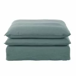 Maisons Du Monde Poufs Pouf Pour Canapé Modulable En Lin Bleu Céladon