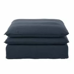Maisons Du Monde Poufs Pouf Pour Canapé Modulable En Lin Bleu Nuit