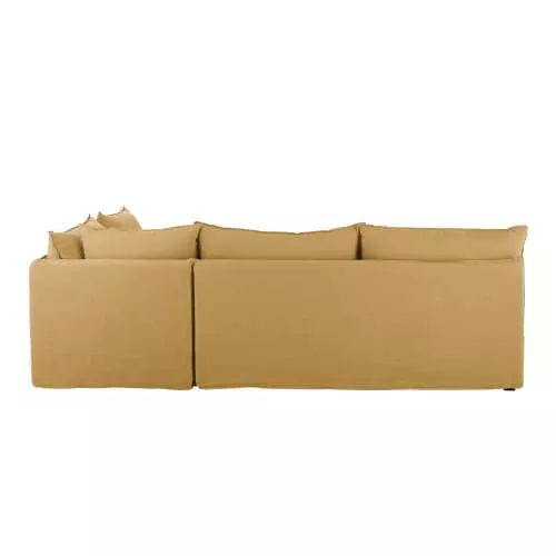 Maisons Du Monde Poufs Pouf Pour Canapé Modulable En Lin Ocre 3 Maisons Du Monde Poufs Pouf Pour Canapé Modulable En Lin Ocre – Image 3