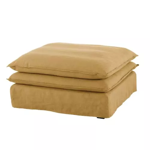 Maisons Du Monde Poufs Pouf Pour Canapé Modulable En Lin Ocre 2 Maisons Du Monde Poufs Pouf Pour Canapé Modulable En Lin Ocre – Image 2