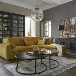 Maisons Du Monde Poufs Pouf Pour Canapé Modulable En Velours Jaune -Chaise Soldes Magasin pouf pour canape modulable en velours jaune 1000 0 15 209525 6