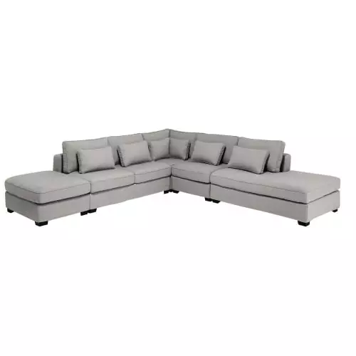 Maisons Du Monde Poufs Pouf Pour Canapé Modulable Gris Clair 4 Maisons Du Monde Poufs Pouf Pour Canapé Modulable Gris Clair – Image 4