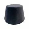 Today Poufs Pouf Recouvert De Velours Noir 31,5x34x46,5cm