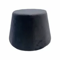 Today Poufs Pouf Recouvert De Velours Noir 31,5x34x46,5cm