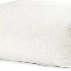 Sitting Point Poufs Pouf Repose Pied Carré Fourrure Douce Beige 55x65x35cm