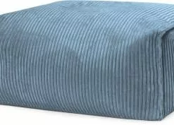 Sitting Point Poufs Pouf Repose Pied Carré Velours Grosse Cote Gris Anthracite 55x65x35cm -Chaise Soldes Magasin pouf repose pied carre velours grosse cote bleu petrole 55x65x35cm