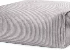 Sitting Point Poufs Pouf Repose Pied Carré Velours Grosse Cote Gris Anthracite 55x65x35cm -Chaise Soldes Magasin pouf repose pied carre velours grosse cote gris clair 55x65x35cm