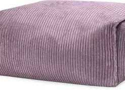 Sitting Point Poufs Pouf Repose Pied Carré Velours Grosse Cote Bleu Pétrole 55x65x35cm -Chaise Soldes Magasin pouf repose pied carre velours grosse cote mauve 55x65x35cm 1