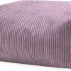 Sitting Point Poufs Pouf Repose Pied Carré Velours Grosse Cote Mauve 55x65x35cm