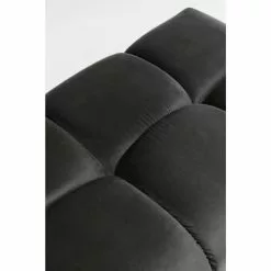 Kare Design Poufs Pouf Repose-pieds En Velours Gris -Chaise Soldes Magasin pouf repose pieds en velours gris 3