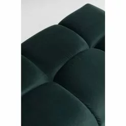 Kare Design Poufs Pouf Repose-pieds En Velours Vert Foncé -Chaise Soldes Magasin pouf repose pieds en velours vert fonce 2
