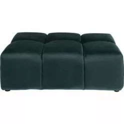 Kare Design Poufs Pouf Repose-pieds En Velours Vert Foncé
