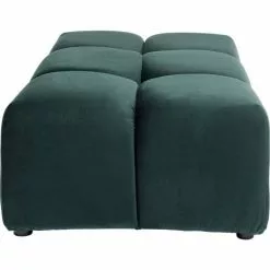 Kare Design Poufs Pouf Repose-pieds En Velours Vert Foncé -Chaise Soldes Magasin pouf repose pieds en velours vert fonce 4