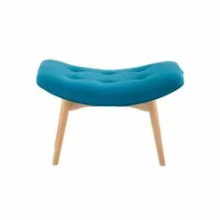 Maisons Du Monde Assises Pouf Repose-pieds Style Scandinave Bleu Pétrole