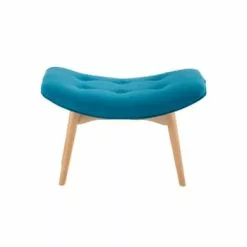 Maisons Du Monde Repose-pieds à Bouclettes Blanches Et Bouleau Massif -Chaise Soldes Magasin pouf repose pieds style scandinave bleu petrole iceberg 1000 10 22 156478 7 1