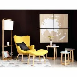 Maisons Du Monde Assises Pouf Repose-pieds Style Scandinave Jaune -Chaise Soldes Magasin pouf repose pieds style scandinave jaune 1000 16 36 138821 10