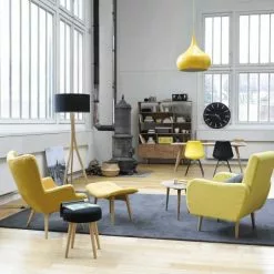 Maisons Du Monde Assises Pouf Repose-pieds Style Scandinave Jaune -Chaise Soldes Magasin pouf repose pieds style scandinave jaune 1000 16 36 138821 6