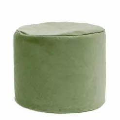 Jumbo Bag Poufs Pouf Rond D'intérieur En Velours Sauge