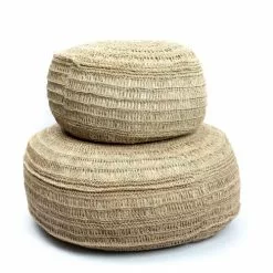 Bazar Bizar Poufs Pouf Rond En Herbe De Mer Naturel D60 -Chaise Soldes Magasin pouf rond en herbe de mer naturel d60 2