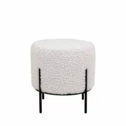 House Nordic Poufs Pouf Rond En Tissu Bouclette Et Métal D35,5cm Blanc 8 House Nordic Poufs Pouf Rond En Tissu Bouclette Et Métal D35,5cm Blanc -Chaise Soldes Magasin pouf rond en tissu bouclette et metal d35 5cm blanc 2